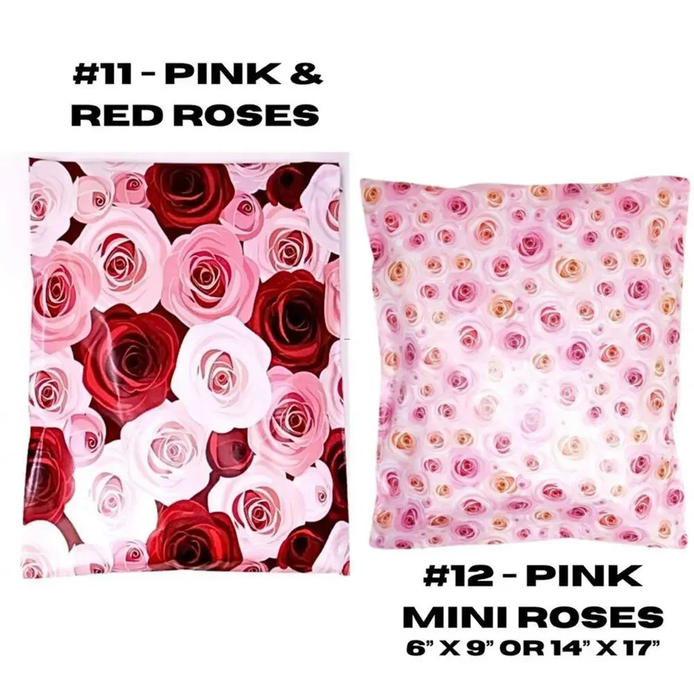 40 Colorful Poly Mailers Pack ~ Choose Your Prints